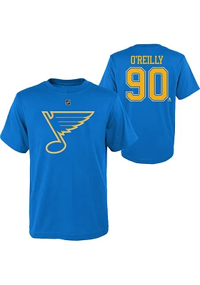 Ryan O'Reilly St Louis Blues Youth Light Blue Flat Third NN Player Tee