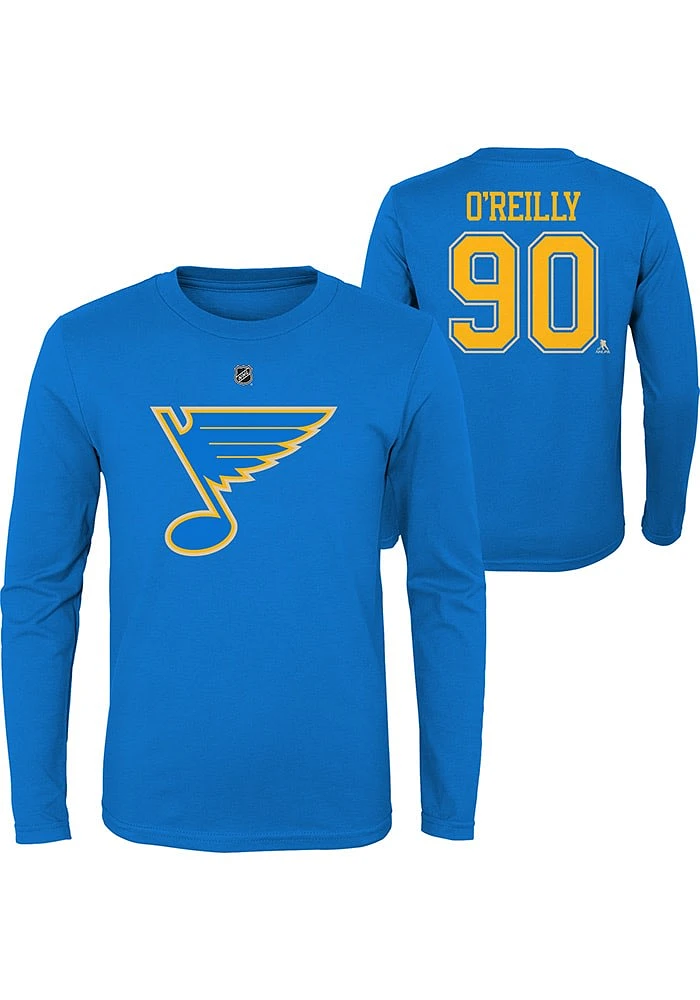 Ryan O'Reilly St Louis Blues Youth Light Blue Flat Third Number Player Tee