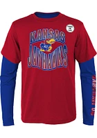 Kansas Jayhawks Youth Blue Game Day 3-In-1 Long Sleeve T-Shirt