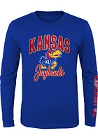 Kansas Jayhawks Youth Blue Game Day 3-In-1 Long Sleeve T-Shirt