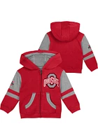 Ohio State Buckeyes Baby Stadium Graphic Long Sleeve Full Zip Sweatshirt - Red