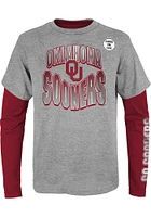 Oklahoma Sooners Youth Cardinal Game Day 3-In-1 Long Sleeve T-Shirt