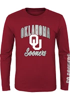 Oklahoma Sooners Youth Cardinal Game Day 3-In-1 Long Sleeve T-Shirt