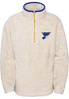 St Louis Blues Girls White Persevere Teddy LS Tops Qtr Zip