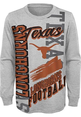 Texas Longhorns Boys Grey Game Day Vibes Long Sleeve T-Shirt
