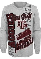 Texas A&M Aggies Boys Grey Game Day Vibes Long Sleeve T-Shirt