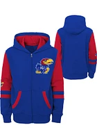 Kansas Jayhawks Youth Blue Stadium Long Sleeve Full Zip Jacket