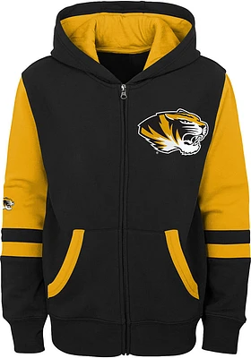 Missouri Tigers Youth Black Stadium Design Long Sleeve Full Zip Jacket