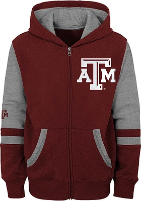 Texas A&M Aggies Youth Maroon Stadium Long Sleeve Full Zip Jacket