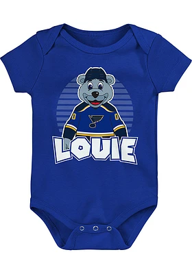 Outer Stuff Louie St Louis Blues Baby Blue Mascot Pride Short Sleeve One Piece
