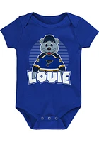 Outer Stuff Louie St Louis Blues Baby Blue Mascot Spirit Short Sleeve One Piece