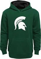 Michigan State Spartans Boys Green Prime Design Long Sleeve Hooded Sweatshirt