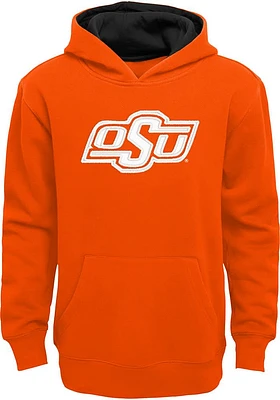Oklahoma State Cowboys Boys Orange Prime Design Long Sleeve Hooded Sweatshirt