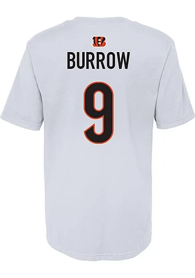 Joe Burrow  Cincinnati Bengals Boys White Mainliner NN Short Sleeve T-Shirt