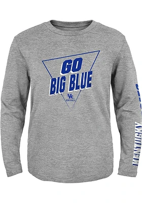 Kentucky Wildcats Boys Grey For My Team Long Sleeve T-Shirt