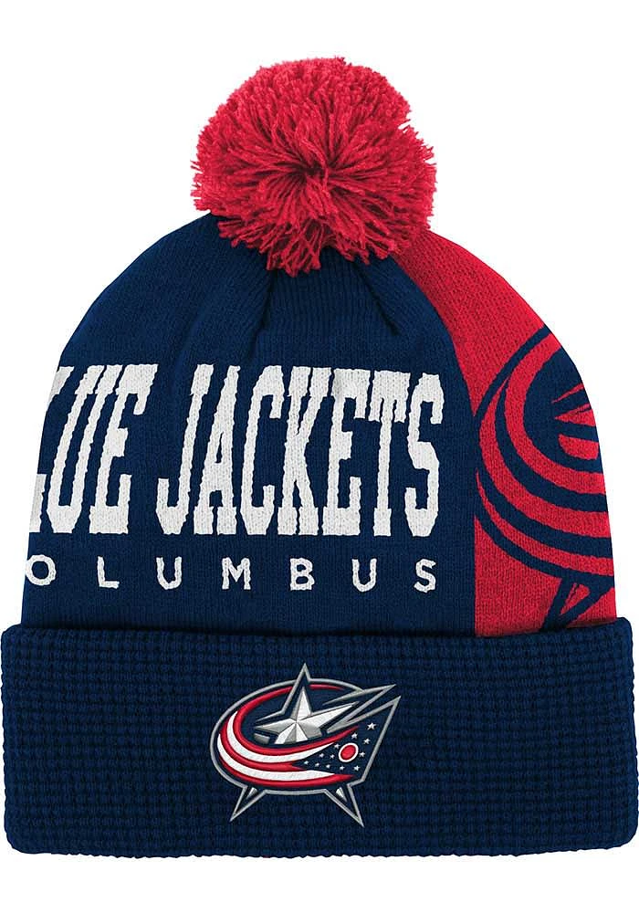 Columbus Blue Jackets Blue Impact Cuffed Pom Youth Knit Hat