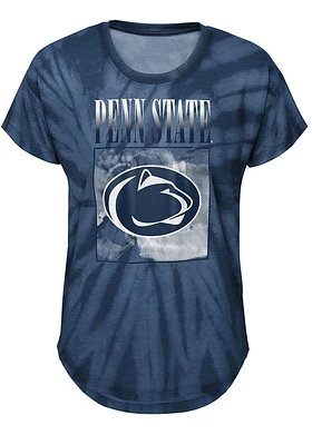 Penn State Nittany Lions Girls Navy Blue The Band Tie-Dye Short Sleeve Fashion T-Shirt