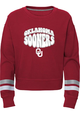 Oklahoma Sooners Girls Cardinal That 70s Show Long Sleeve Sweatshirt