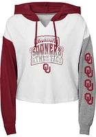 Oklahoma Sooners Girls Red Color Run Long Sleeve Hooded Sweatshirt