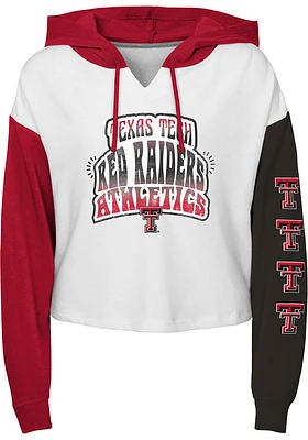 Texas Tech Red Raiders Girls Color Run Long Sleeve Hooded Sweatshirt