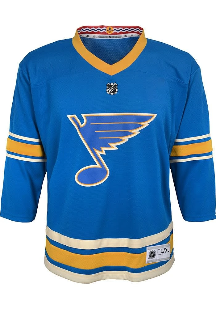 STL Blues Boys Light Blue Replica Blank Third Alt Hockey Jersey