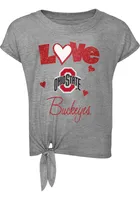 Ohio State Buckeyes Toddler Girls Forever Love Top and Bottom Set Red