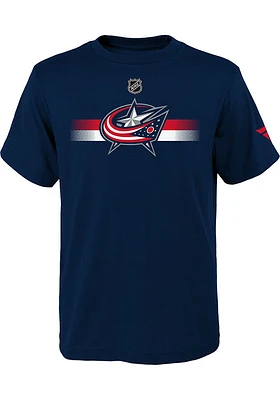 Columbus Blue Jackets Youth Apro Logo Short Sleeve T-Shirt