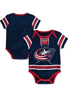 Columbus Blue Jackets Baby Hockey Pro Blank Short Sleeve One Piece