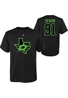 Tyler Seguin Dallas Stars Youth Black N&N Design Player Tee