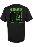 Miro Heiskanen Dallas Stars Youth Black Flat Third NN Player Tee