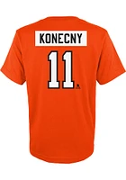 Travis Konecny Philadelphia Flyers Youth Orange Flat Third NN Player Tee