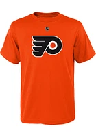 Travis Konecny Philadelphia Flyers Youth Orange Flat Third NN Player Tee