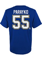 Colton Parayko St Louis Blues Youth Blue Flat NN Player Tee