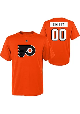 Gritty  Philadelphia Flyers Boys Orange Flat NN Design Short Sleeve T-Shirt