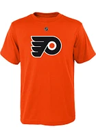 Gritty  Philadelphia Flyers Boys Orange Flat NN Design Short Sleeve T-Shirt