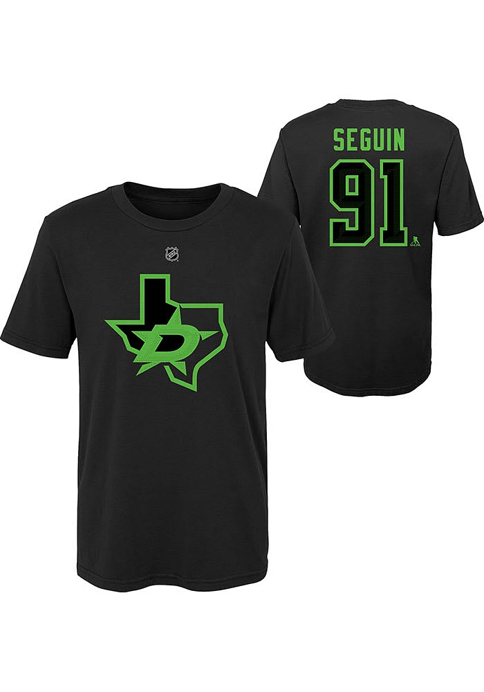Tyler Seguin Dallas Stars Boys Black Flat Third NN Short Sleeve T-Shirt