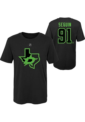 Tyler Seguin  Dallas Stars Boys Black Flat Third NN Short Sleeve T-Shirt