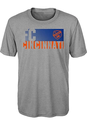 FC Cincinnati Boys Grey Gameday Play Short Sleeve T-Shirt