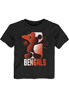 Cincinnati Bengals Toddler Black Cross Fade Short Sleeve T-Shirt