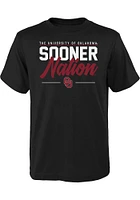 Oklahoma Sooners Youth Black Institutions Slogan Short Sleeve T-Shirt
