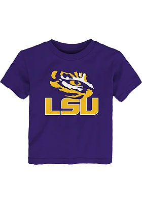 LSU Tigers Toddler Purple Team Lockup Short Sleeve T-Shirt