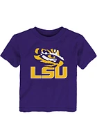LSU Tigers Toddler Purple Team Lockup Short Sleeve T-Shirt