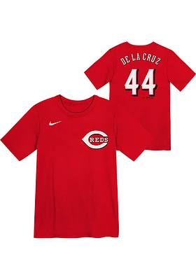 Elly De La Cruz  Cincinnati Reds Boys Red Home NN Short Sleeve T-Shirt