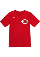 Elly De La Cruz  Cincinnati Reds Boys Red Home NN Short Sleeve T-Shirt