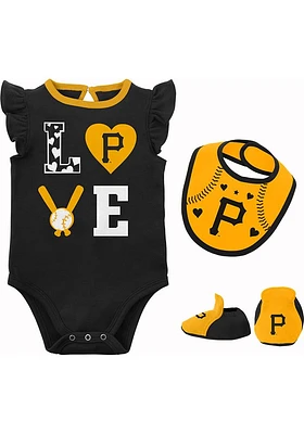 Pittsburgh Pirates Baby Black Love of Baseball Set One Piece