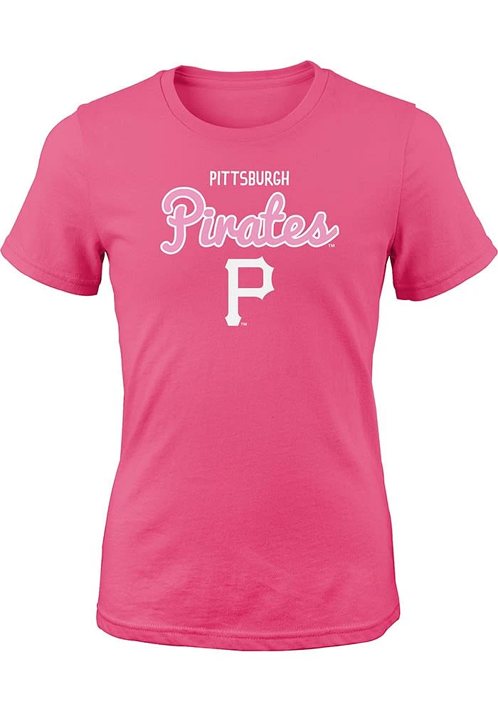 Pittsburgh Pirates Girls Pink Big Game Short Sleeve T-Shirt