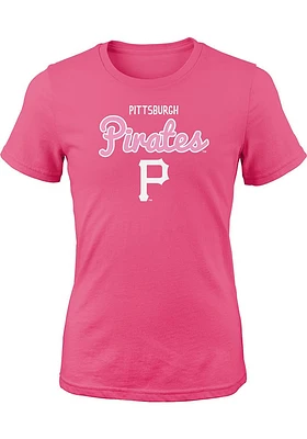 Pittsburgh Pirates Girls Pink Big Game Short Sleeve T-Shirt