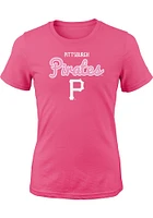 Pittsburgh Pirates Girls Pink Big Game Short Sleeve T-Shirt