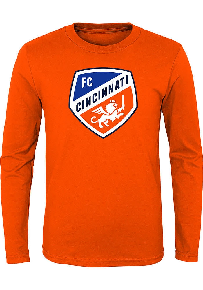 FC Cincinnati Youth Orange Primary Logo Long Sleeve T-Shirt