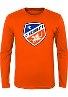 FC Cincinnati Youth Orange Primary Logo Long Sleeve T-Shirt